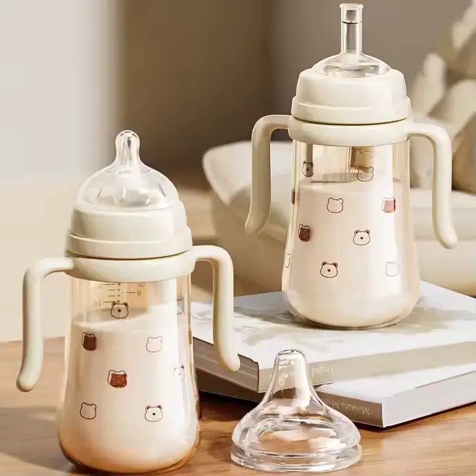 Հակակոլիկային կերակրման շիշ՝ երկու ծծակներով