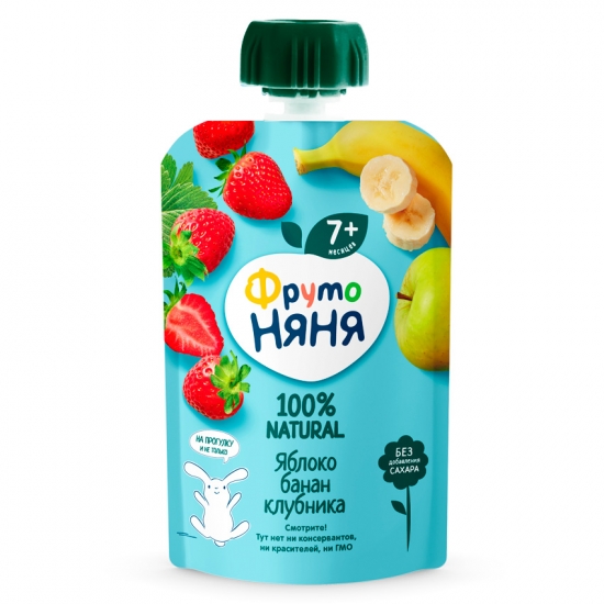 Խյուս խնձոր, բանան, ելակ 90գր